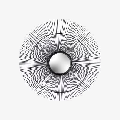 La Redoute 70cm Round Wire Mirror Black