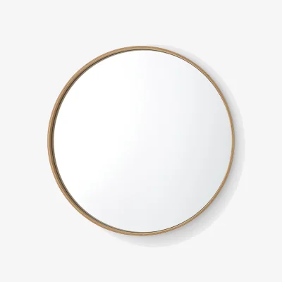 La Redoute Alaria 100cm Diameter Round Oak Veneer Mirror