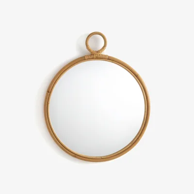 La Redoute Nogu 52cm Diameter Round Rattan Mirror