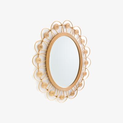 La Redoute Ramza 93cm High Flower Shape Rattan Mirror