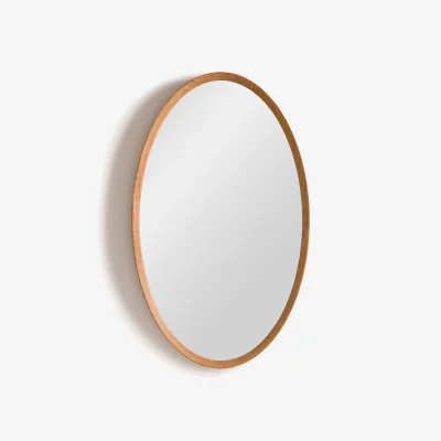 La Redoute Orion Solid Oak Oval Mirror