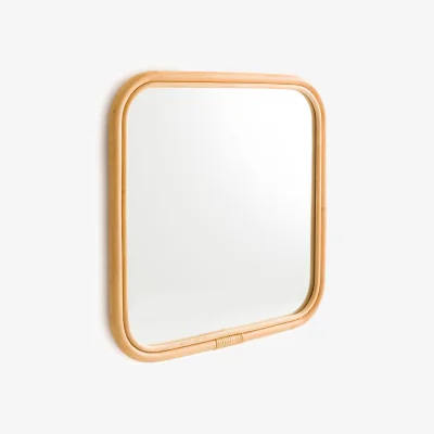 La Redoute Nogu 60 x 60cm Square Rattan Mirror
