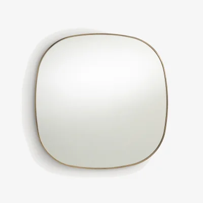 La Redoute Caligone 80cm High Aged Brass Mirror