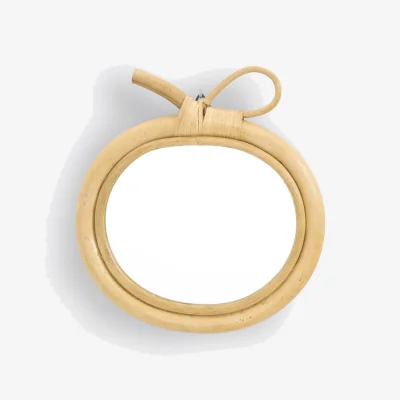 La Redoute Nogu 33 X 30cm Rattan Apple Mirror