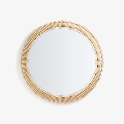 La Redoute Nogu 120cm Diameter Round Rattan Mirror