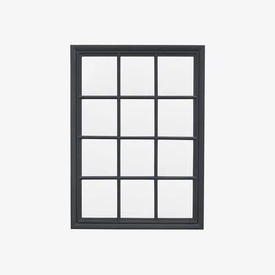 La Redoute 130 x 95cm Lead Wood Window Mirror