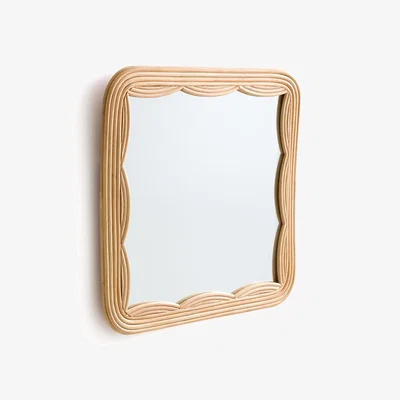 La Redoute Vaguo 52cm High Square Rattan Mirror