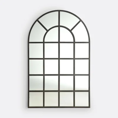La Redoute Lenaig 110 X 170cm Arched Industrial Metal Window Mirror