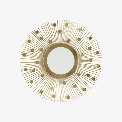 La Redoute Soleil 58cm Diameter Round Metal Sunburst Mirror