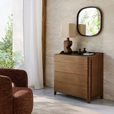 La Redoute Orion Organic Lacquered Mirror, Height 60cm
