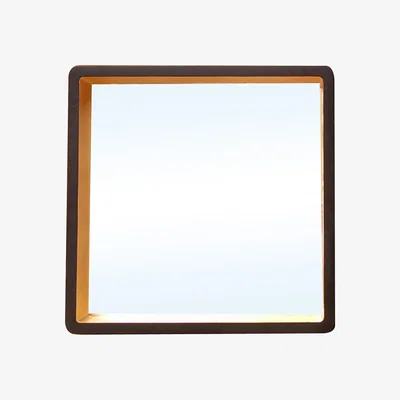 La Redoute 54cm Black Wall Mirror with Gold Edge