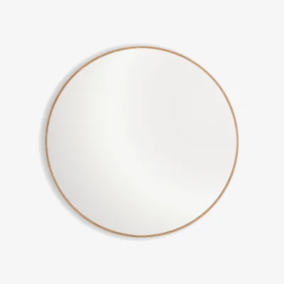 La Redoute Iodus Oak Veneer 100cm Diameter Round Wall Mirror
