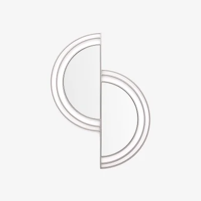 La Redoute Caius H120cm Deconstructed Satin Nickel Mirror