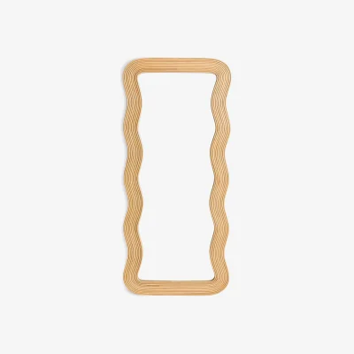 La Redoute Kiza 180cm High Wavy Rattan Mirror