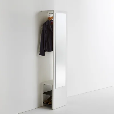 La Redoute Reynal Wall-Mounted Coat Rack with Mirror and Shoe-Tidy