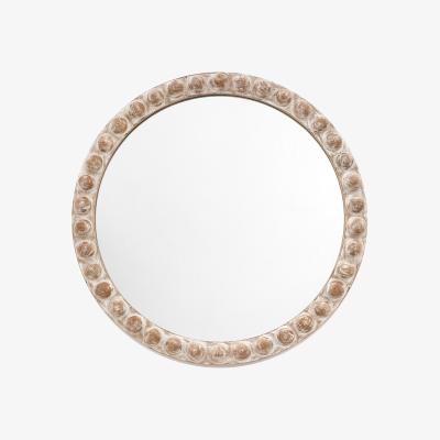 La Redoute 65cm Wooden Bobbin Round Mirror