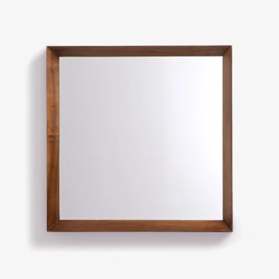 La Redoute Andromède 60cm High Solid Walnut Mirror
