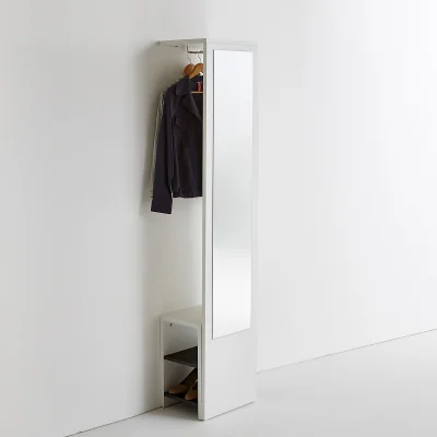 La Redoute Reynal Wall-Mounted Coat Rack with Mirror and Shoe-Tidy
