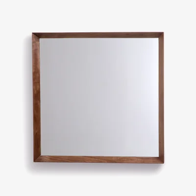 La Redoute Andromède 80cm High Solid Walnut Mirror