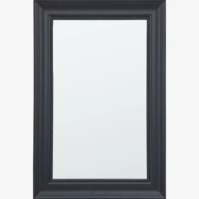La Redoute 90 x 60cm Lead Wood Rectangle Mirror