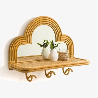 La Redoute Rivia Rattan Mirror with Hooks