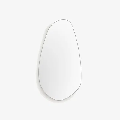 La Redoute Lido Organic Mirror in Satin Nickel H140cm