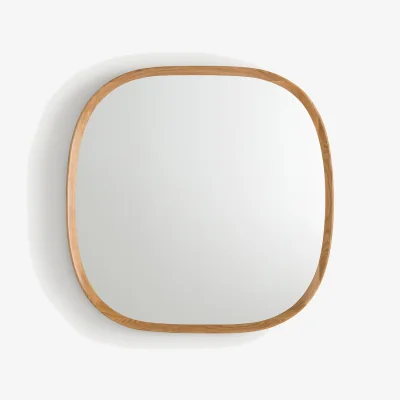 La Redoute Orion Mirror in Organic Solid Oak and MDF H80cm