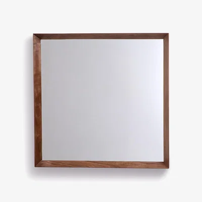 La Redoute Andromède 80cm High Solid Walnut Mirror