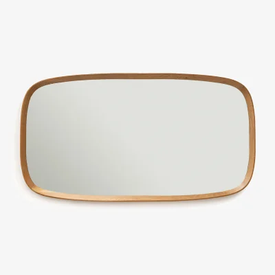 La Redoute Orion 110cm High Solid Oak Rectangular Mirror