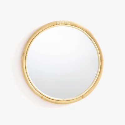 La Redoute Nogu 60cm Diameter Round Rattan Mirror