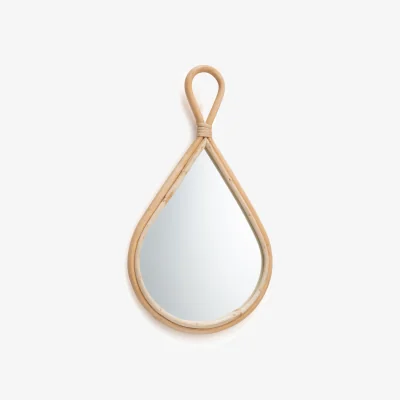 La Redoute Nogu 24.5 x 43cm Teardrop Rattan Mirror