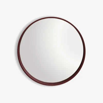 La Redoute Alaria Lacquered 60cm Diameter Round Wall Mirror