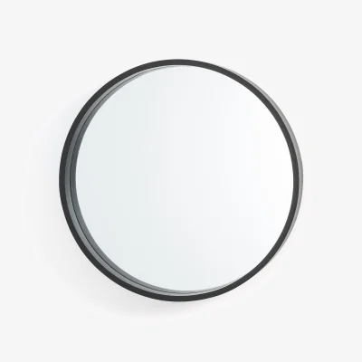 La Redoute Alaria 35cm Diameter Round Black Mirror