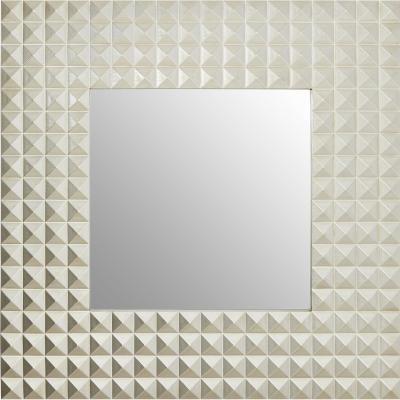 La Redoute 92cm Square Wall Mirror in Champagne Finish