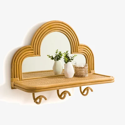 La Redoute Rivia Rattan Mirror with Hooks