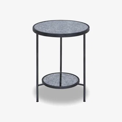La Redoute Antique Smoked Mirror Two-Tier Side Table