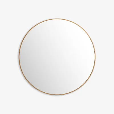 La Redoute Iodus Oak Veneer 140cm Diameter Large Round Mirror