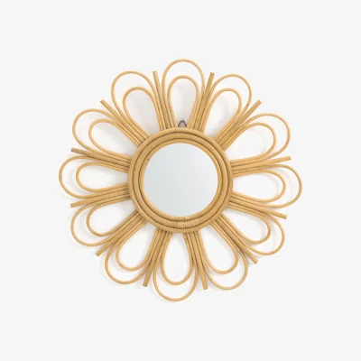 La Redoute Nogu Cane Daisy-Shape Mirror