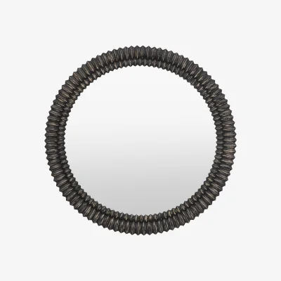 La Redoute 90cm Pinico Round Mirror in Black