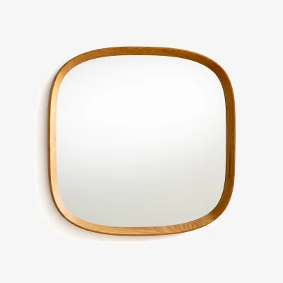 La Redoute Orion H60cm Solid Oak Organically Shaped Mirror