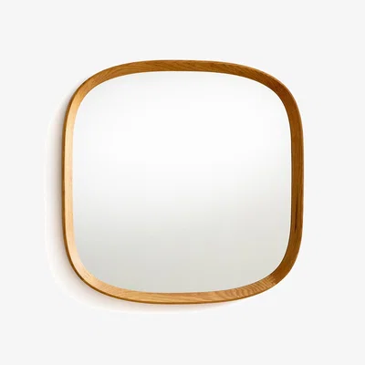 La Redoute Orion H60cm Solid Oak Organically Shaped Mirror