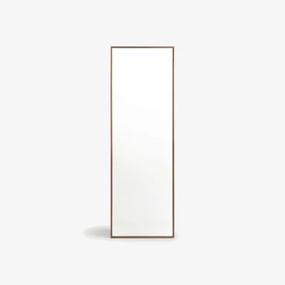 La Redoute Zindlo Mirror On Stand in Solid Walnut H178