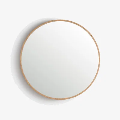 La Redoute Iodus Round Mirror in Oak Veneer Ø60cm