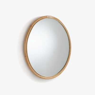 La Redoute Nogu 90cm Diameter Round Rattan Mirror