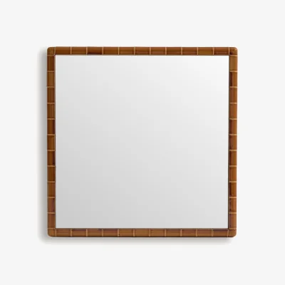 La Redoute Acacia Glazed Ceramic Mirror, Height 58cm