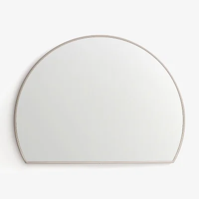 La Redoute Caligone 60cm High Satin Nickel Semi Circular Mirror