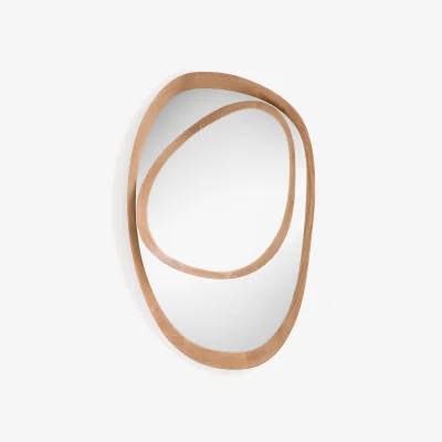 La Redoute Belize Asymmetric Mirror with Oak Frame H100cm
