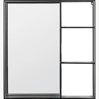 La Redoute 65cm Black Mirror with Shelf