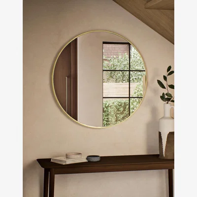 Marks & Spencer M&S Collection Metal Circle Wall Mirror - Antique Brass, Silver,Black,Antique Brass