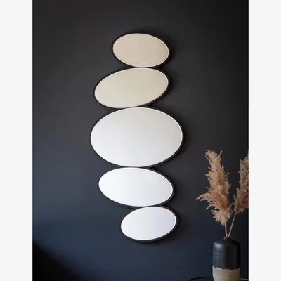 Marks & Spencer Gallery Direct Anderson Pebble Stack Extra Large Wall Mirror - Black, Black